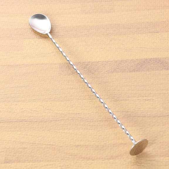 TITINICE Plated Silver Cocktail Swizzle Stick with Twist Design for Effortless Stirring and Mixing