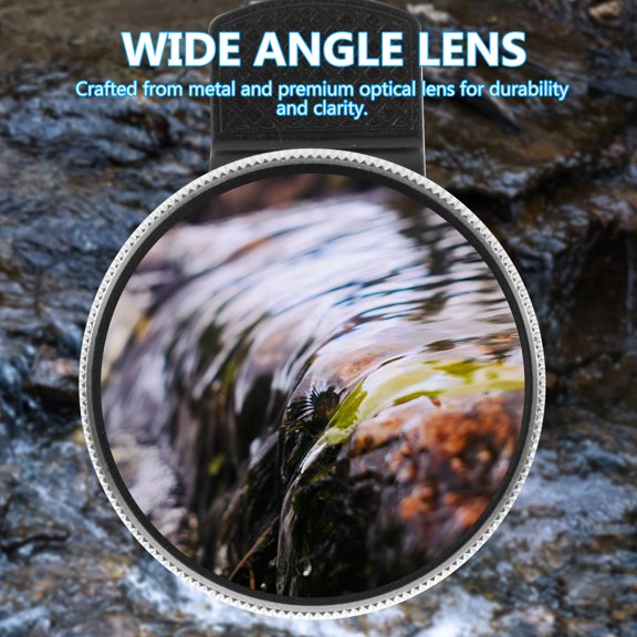 TITINICE Plated Silver Universal Phone Lens 0.45x Wide Angle Macro Lens Metal for Architecture and Nature