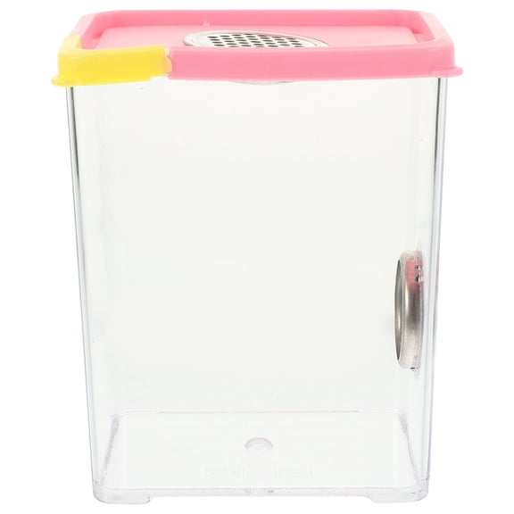 TITINICE Premium Acrylic Frog Terrarium Pink Durable Light Transmitting Enclosure