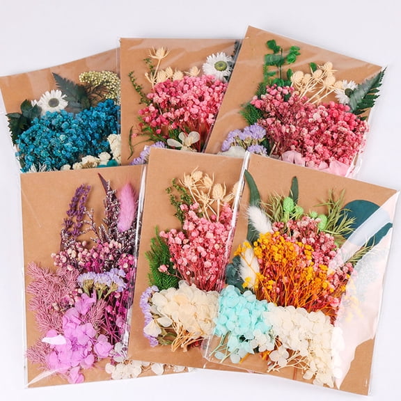 TITINICE Assorted Color Dried Flowers for Candle Making and Resin Crafts DIY Decorative Pressed Flower Material