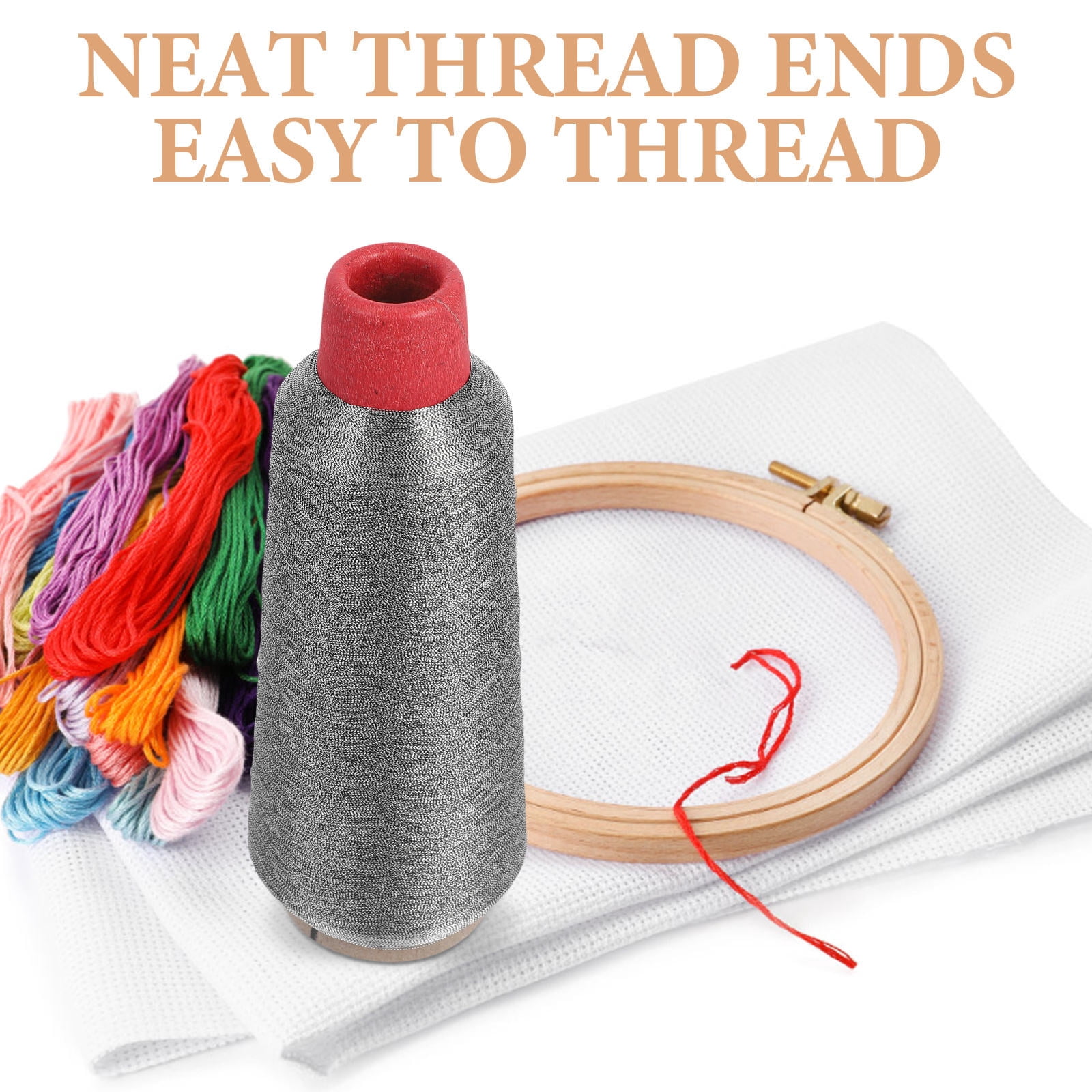 TITINICE Grey Embroidery Thread Roll for Sewing, Cross , Quilting and ...