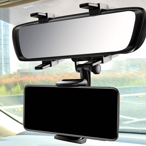 TITINICE Rear View Mirror Phone Mount Car Smartphones Holder Quick Installation 1Set