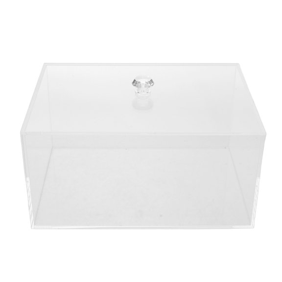 TITINICE Rectangular Clear Acrylic Laundry Sheet Storage Box with Lid for Bathroom and Laundry Room Use