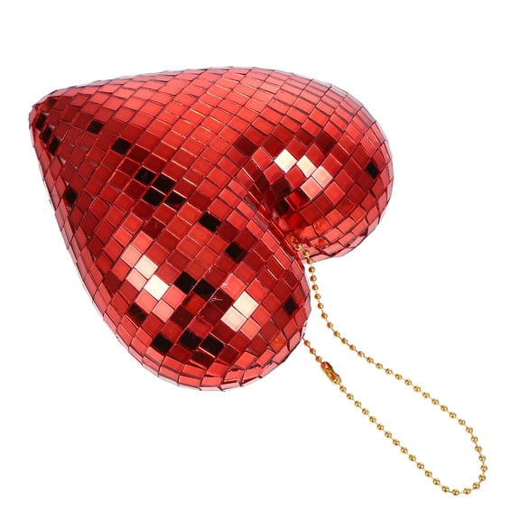 TITINICE Red Heart Shaped Mirror Ball Disco Decor Light Reflective 1Set