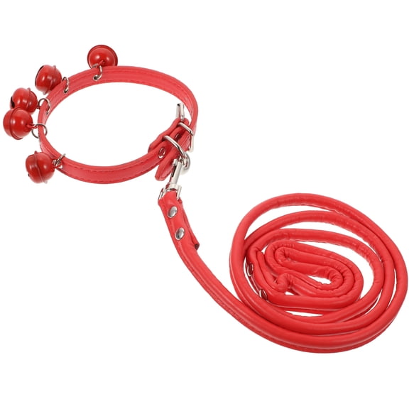 TITINICE Collar for Cat with Red PU 1 Set M