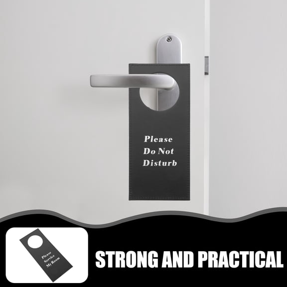TITINICE Reversible Door Hanger Sign Black Double Sided Hotel Room Do Not Disturb Please Service