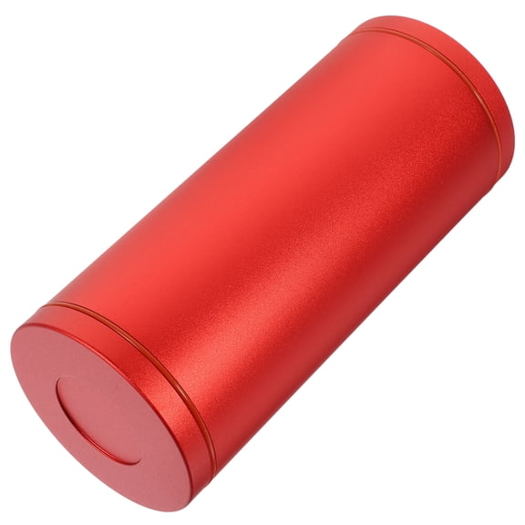 TITINICE Round Cylinder Tissue Box in Red Aluminum Alloy Water Resistant Tissue Dispenser