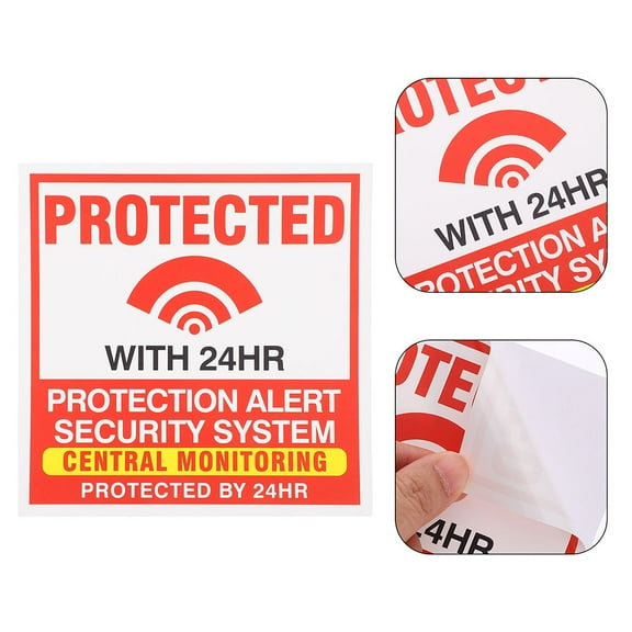 TITINICE Security Alarm Sticker for Windows Paper Material High Visibility Warning Sign