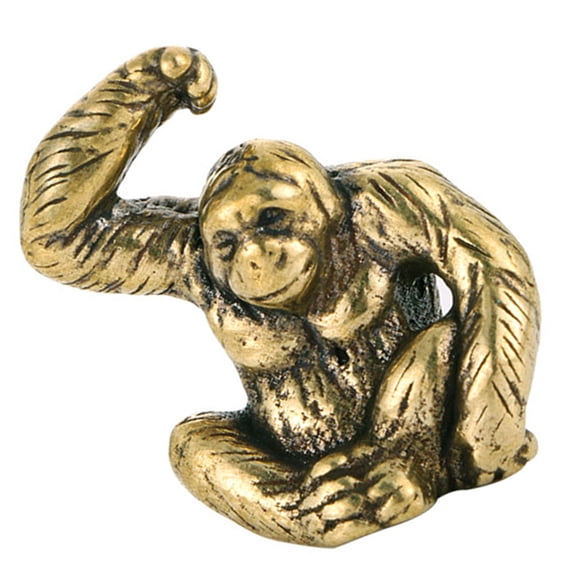 TITINICE Small Gorilla Figurine Brass Decor Retro Design for Families 1Pcs