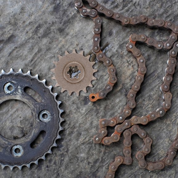 TITINICE Motorcycle Front Wheel Sprocket Steel Chain Sprocket Coffee Color
