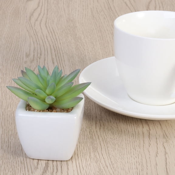 TITINICE Cube Modern Multi Color Artificial Pot Plants Lifelike Succulent for Indoor Decor