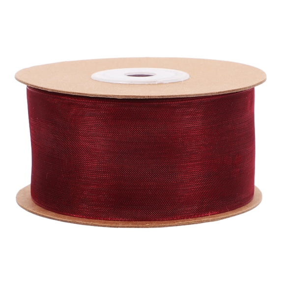 TITINICE Versatile Dark Red Tulle Ribbon for Wedding Shower and Holiday Craft Decorations