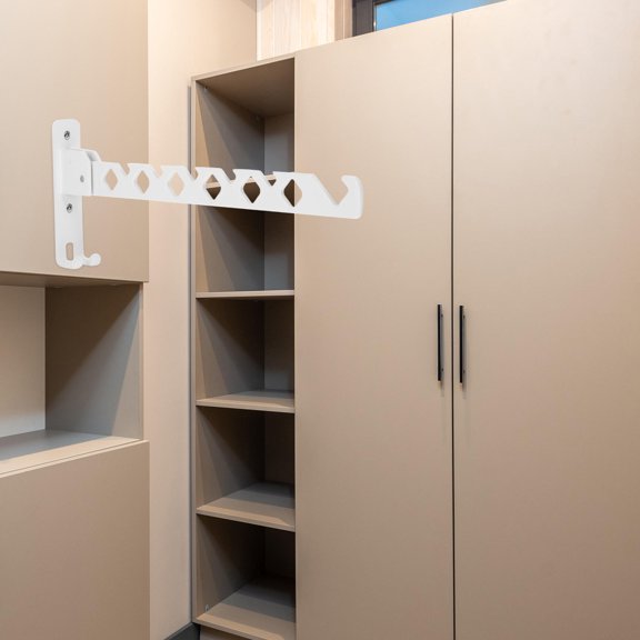 TITINICE Foldable White Wall Mounted Clothes Rail with Versatile Drying Solution for Home