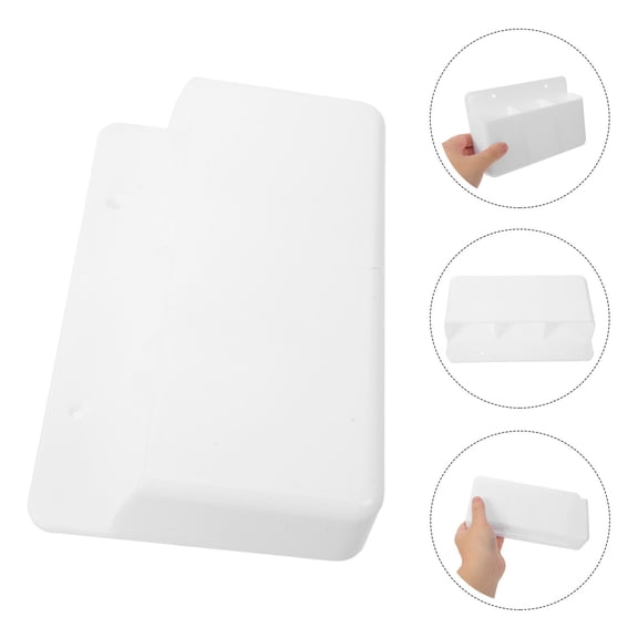 TITINICE Wall Mounted Remote Control Storage Box White for Bedroom TV and Air Conditioning Remotes
