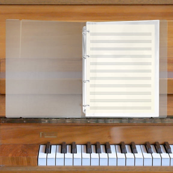 TITINICE White A4 Ring Binder with 4 Rings Music Folder Transparent Cover PP Material for Office Use