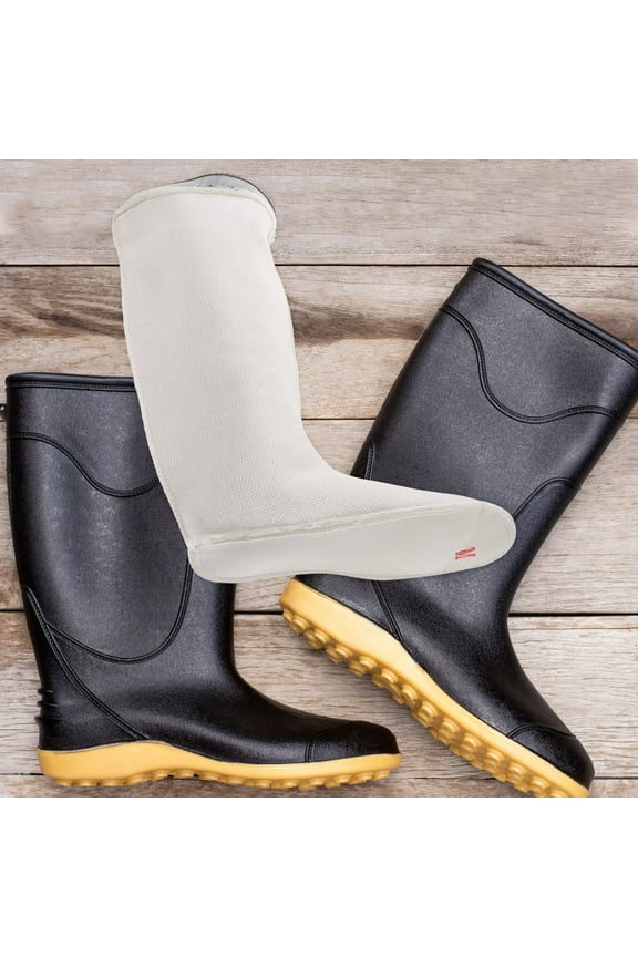 White Boot Insert with Thick Plush Fleece Lining for Cold Weather Outdoor Activities