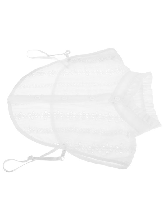 Detachable White Cotton Fake Collar for Stylish Layering and Comfort