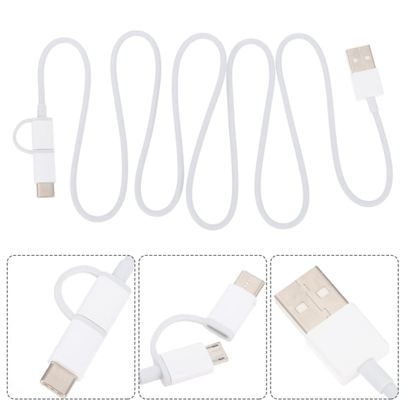 TITINICE Dual Use USB Type C Cable White Portable Fast Charging and Data Sync Cable