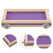TITINICE Wooden Jumping Board Platform for Parrot and Hamster Training