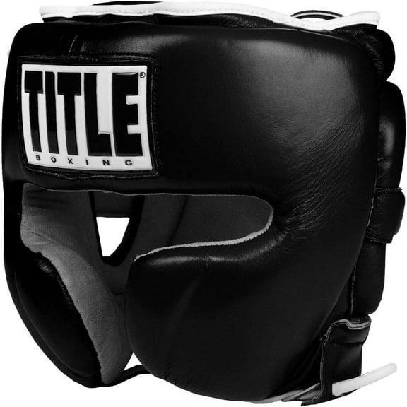 TITLE Boxing Leather Sparring Headgear - MMA & Muay Thai Protection