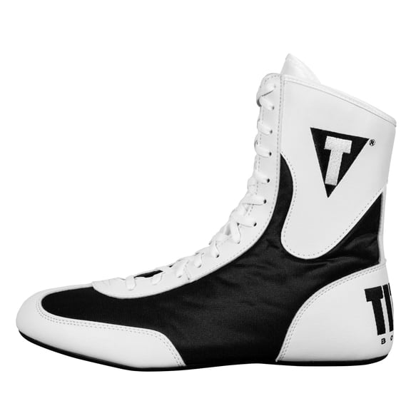 TITLE Boxing Speed-Flex Encore Mid-Top Boxing Shoes, Size 10, White/Black