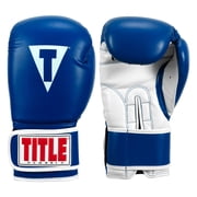 TITLE Classic Pro Style Training Boxing Gloves 3.0, 16 oz, Blue/White