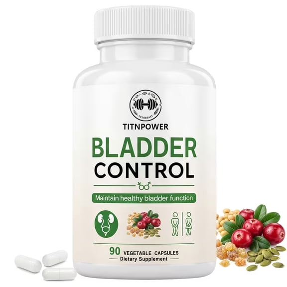 TITNPOWER Bladder Control Capsules - With Pumpkin Seed, Cranberry, Boswellia, Supports Urinary Tract Health, Bladder Health, Premium Supplement - 90Capsules