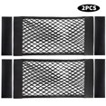 thumbnail image 1 of TITOUMI 2PCS Mesh Cargo Net with Tape Stickers, Elastic Car Storage Pocket, Wall Bag, Car Trunk, Black, 1 of 11