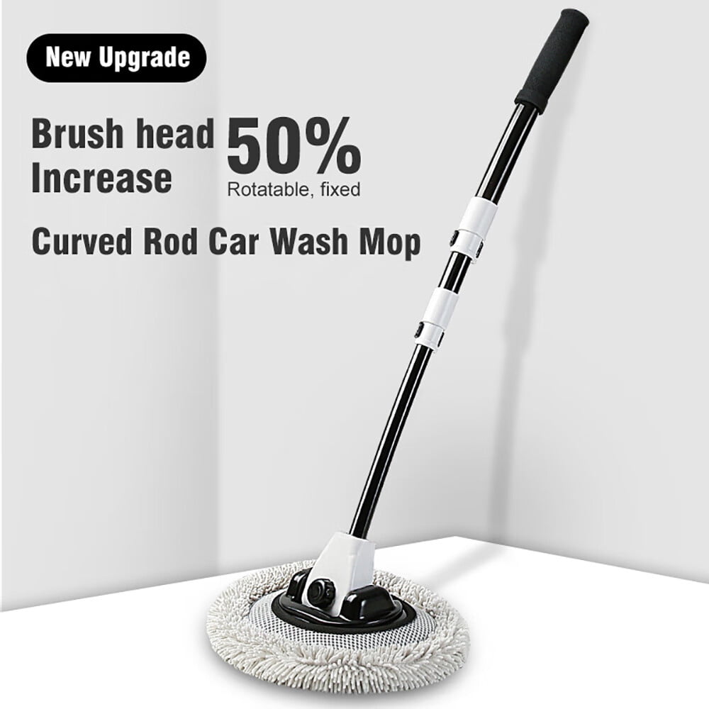 TITOUMI 47.5" 2 in 1 Car Wash Brush Cleaning Mop Kit with Long Handle