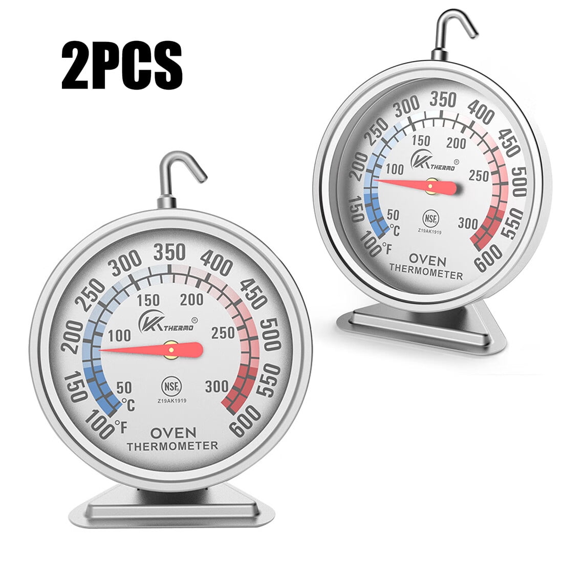 TITOUMI 50℃～280℃ Oven Thermometer, 2 Pack, Cook Smoker and Oven Grill Thermometer, Instant Read