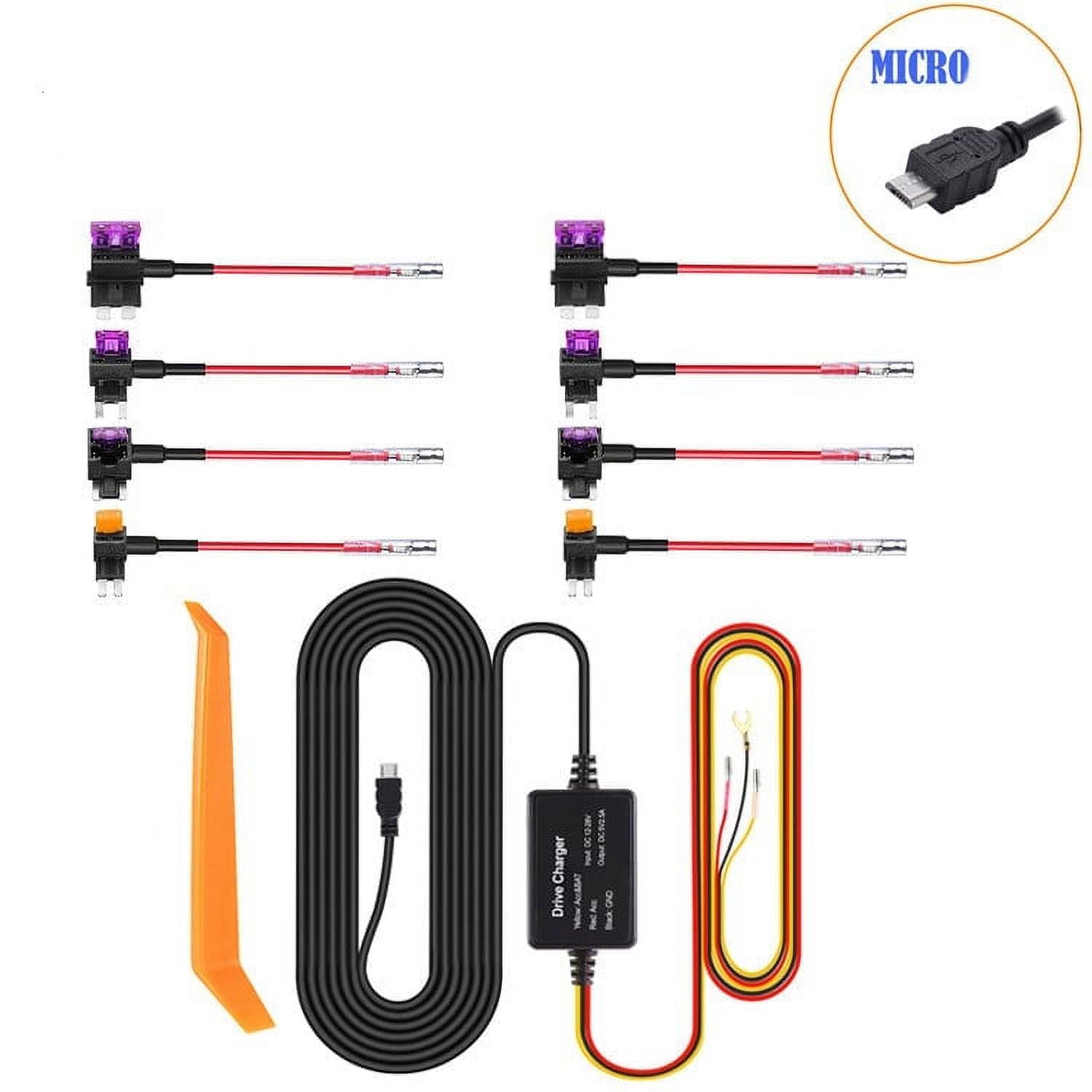 TITOUMI Buck Line 24 Hour Parking Monitoring，Hardwire Kit Charging Cable  Charger 12V To 5V ，DashCam Dash Camera DVR Camera Recorder 