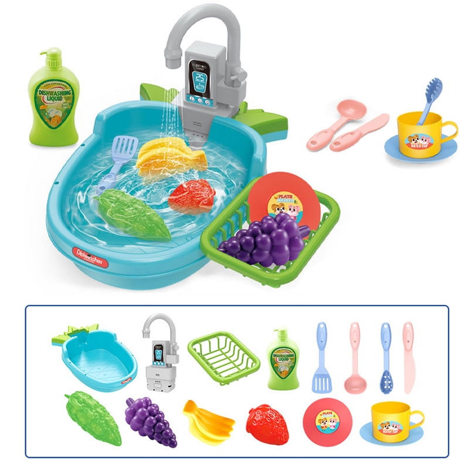 TITOUMI Faucet Rotates The Water Function Kids Kitchen Sink Toys