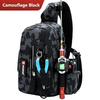 Fishing Backpack for Men Tackle Bag Fly Fishing Gear Organizer Bag for  Hiking Camping Hunting Water-Resistant Fishing Accessories Cross Body Sling  Bag