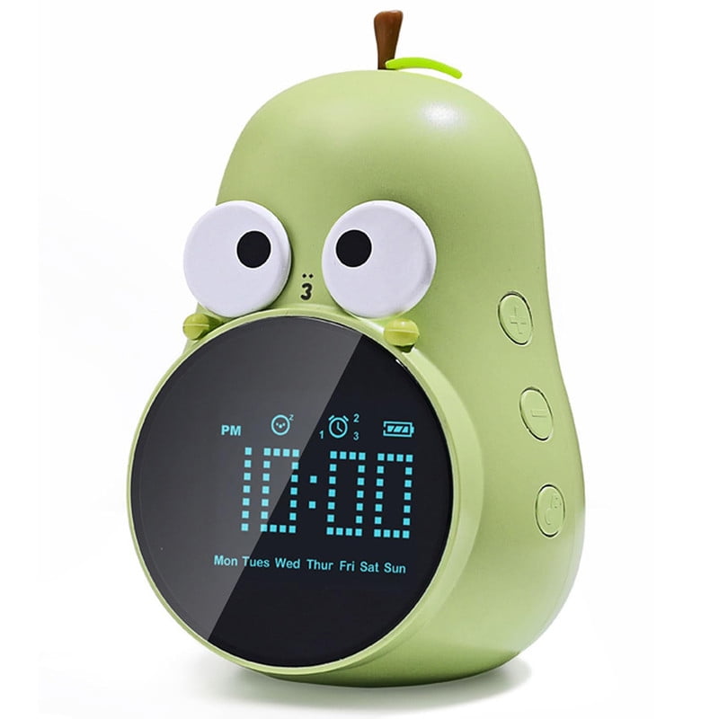 TITOUMI Kids Digital Alarm Clock, Cute Pear Sleep Training Clocks with