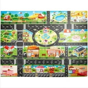 TITOUMI Kids Play Mat - Great for Playing with Cars and Toys - Safe Play, Learn and Fun - for Kids, Educational Road Traffic Play Mat