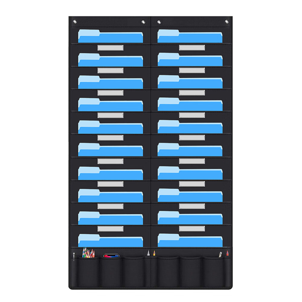 TITOUMI Organization Pocket Chart with 20 Pockets, Hanging Wall File