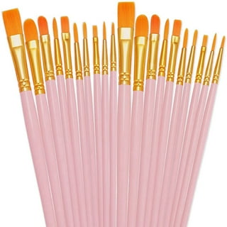 TSV 12/10 Pcs Artist Acrylic Paint Brushes Set with Nylon Hair for Oil  Watercolor Face Nail Art Miniature Detail Rock Painting, Paintbrushes with  Full Range of Sizes Shapes, Kids Drawing Supplies