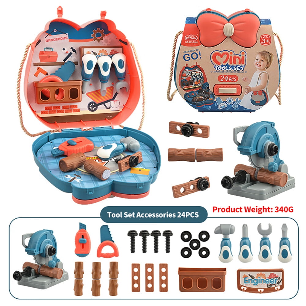 TITOUMI Play House Set Pack Box Toys, Simulated Playhouse Tools Portable Storage Box Toy