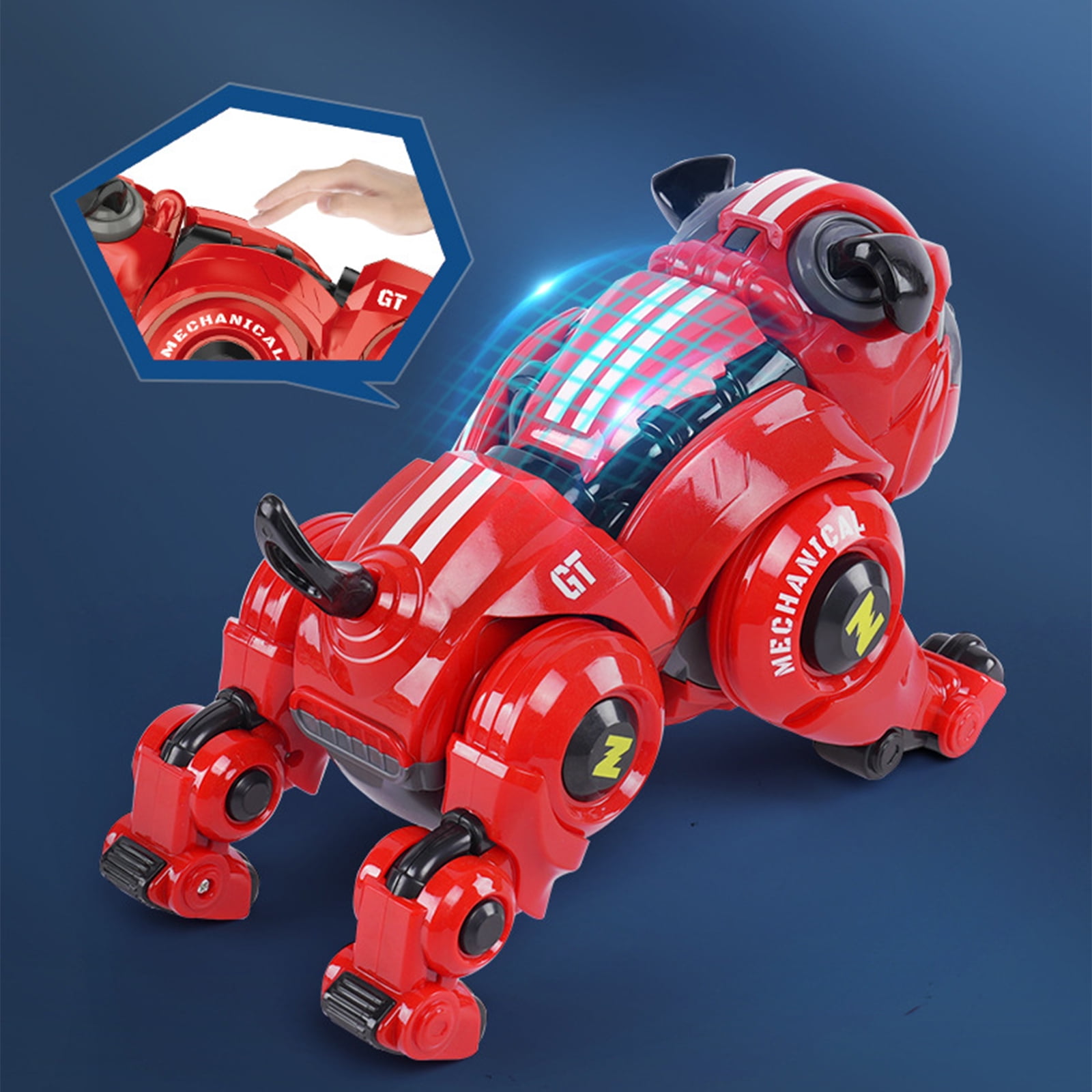 TITOUMI Smart Electronic Robot Dog Toy Simulation Bulldog with Remote