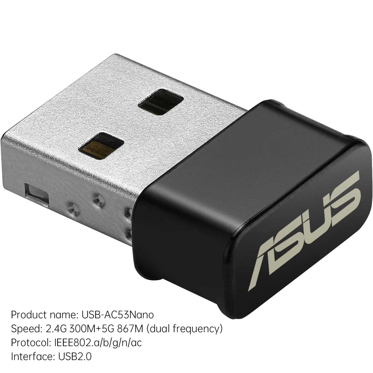 TITOUMI USB-AC53 USB Dual Band Wirel Adapter, Compatible with Windows XP/Vista/7/8/1/10, Black - image 1 of 7
