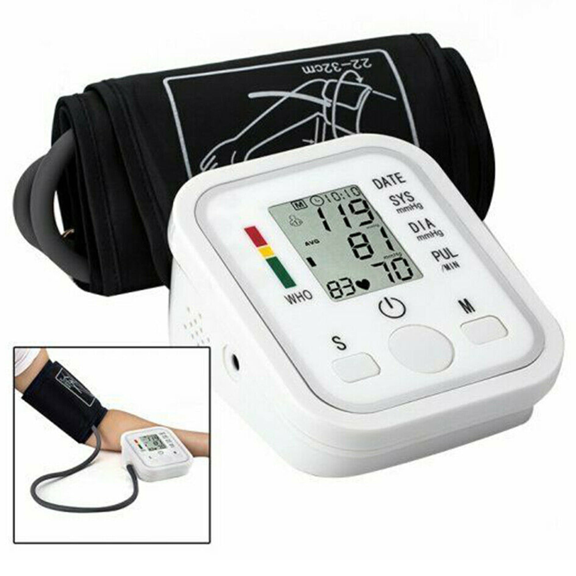 TITSELF Automatic Digital Blood Pressure Monitor Upper Arm Machine Pulse Meter Cuff