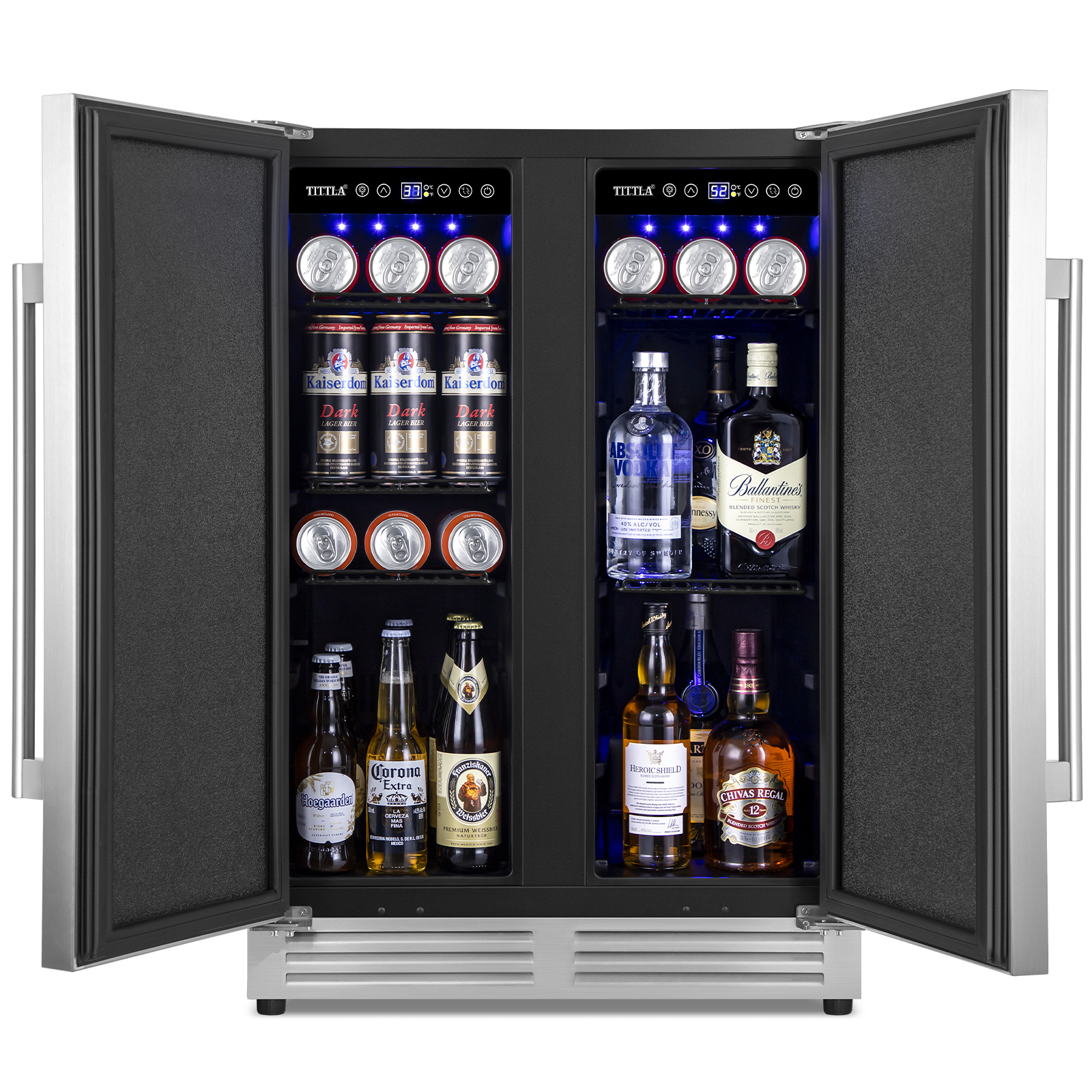 Arctic King 115 Can Beverage Fridge, Stainless Steel look Frame