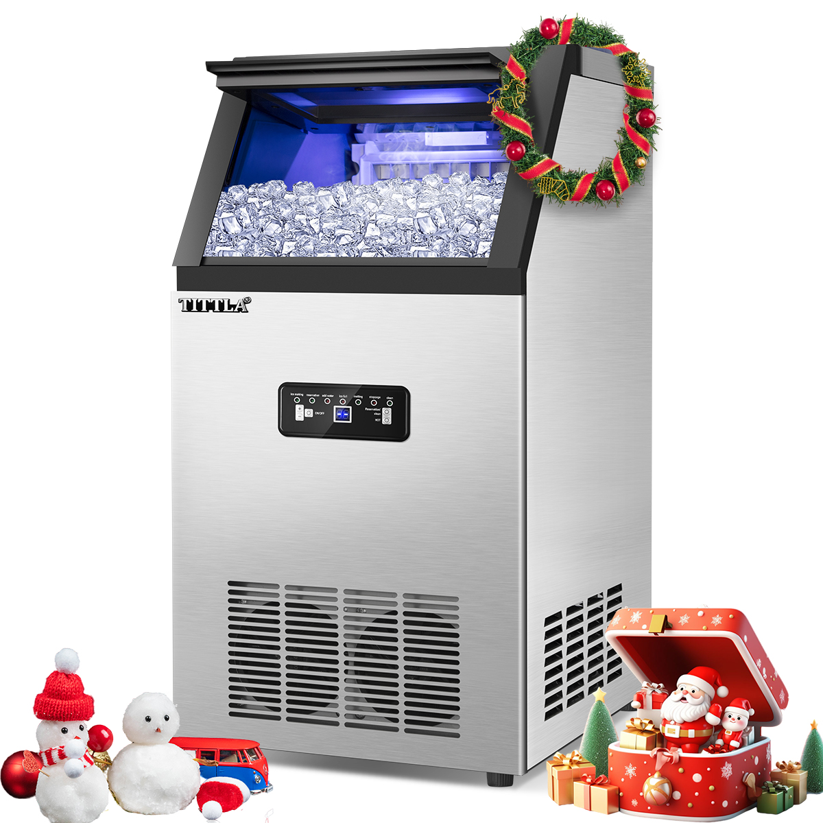 Whynter FIM450HS Freestanding Ice Maker, 44 lb Capacity
