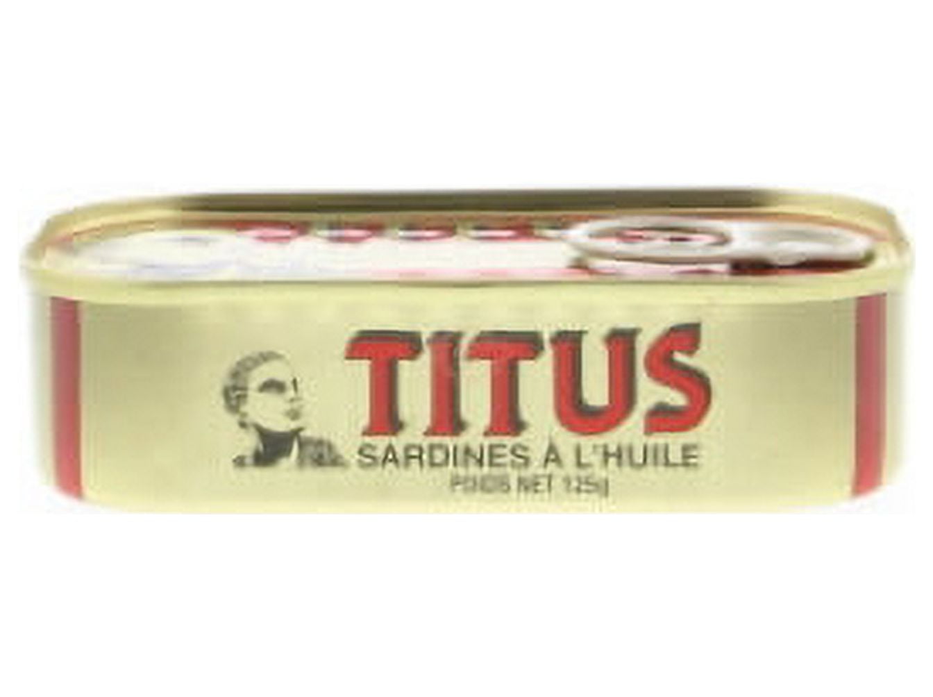 TITUS Sardines in Oil Sardinas en Aceite 125 g (Pack of 12)