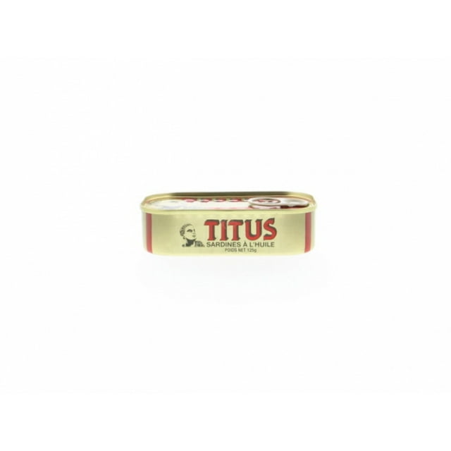 TITUS Sardines in Oil Sardinas en Aceite 125 g (Pack of 18)
