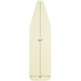 thumbnail image 1 of TIVIT Ironing Board Cover 15 x 54 Standard Chemical Free Eco-Friendly Padded Covers - Unbleached, Untreated Natural Cotton & Wool Pad - 2 Layer, 3 Fastener Straps, Pull Bungee Cord - Made in Italy, 1 of 8