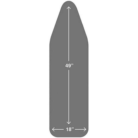 TIVIT Ironing Board Cover 18 x 49 Pro Grip Pad Covers w/3 Fastener Straps & Pull Bungee Cord - Durable Padded Layers of Scorch & Stain Resistant, Heat Reflective AlumiTek PRO Top Coat - Made in Italy