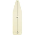 thumbnail image 1 of TIVIT Ironing Board Cover 19 x 55 Extra Wide Chemical Free Eco-Friendly Padded Covers - Unbleached, Untreated Natural Cotton & Wool Pad - 2 Layer, 3 Fastener Straps, Pull Bungee Cord - Made in Italy, 1 of 8