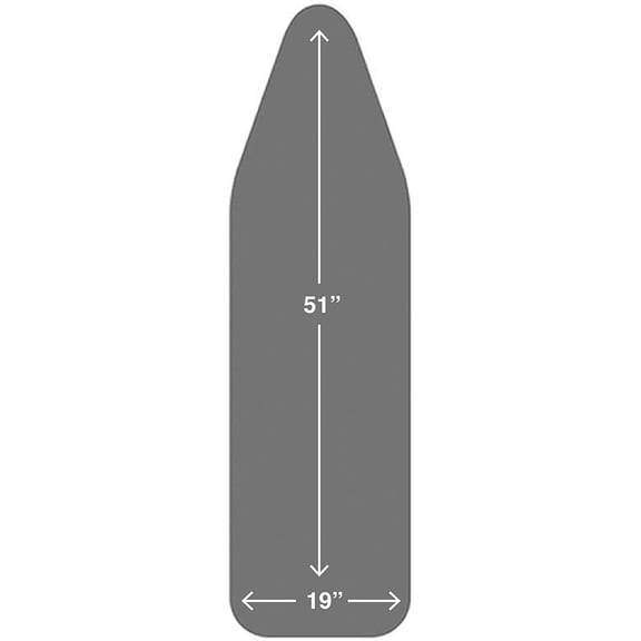 TIVIT Ironing Board Covers 19 x 51 Durable Alumitek PRO Heat Reflective Silicone Pads are Scorch & Stain Resistant - Made w/3 Layers of Padding, 3 Fastener Straps & Pull Bungee Cord - Made in Italy
