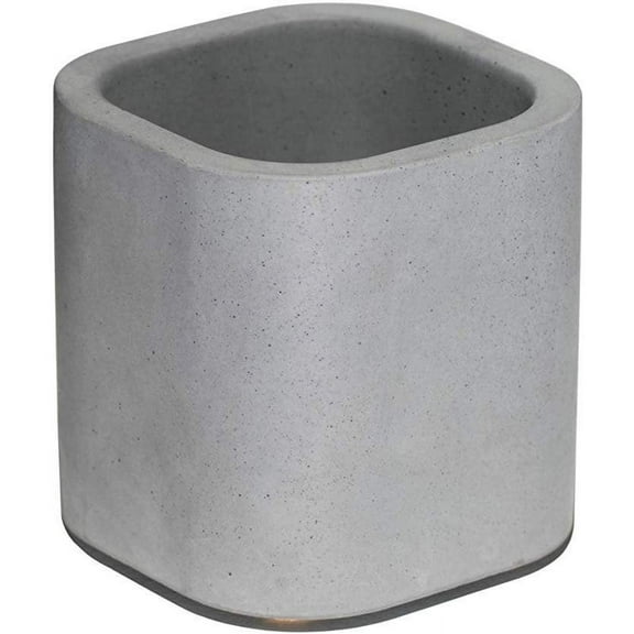 TIVIT Modern 3.25" x 3.25" Square Dark Gray Concrete Plant Planter